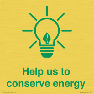 Help us to conserve energy 